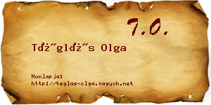 Téglás Olga névjegykártya