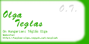 olga teglas business card
