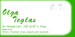 olga teglas business card